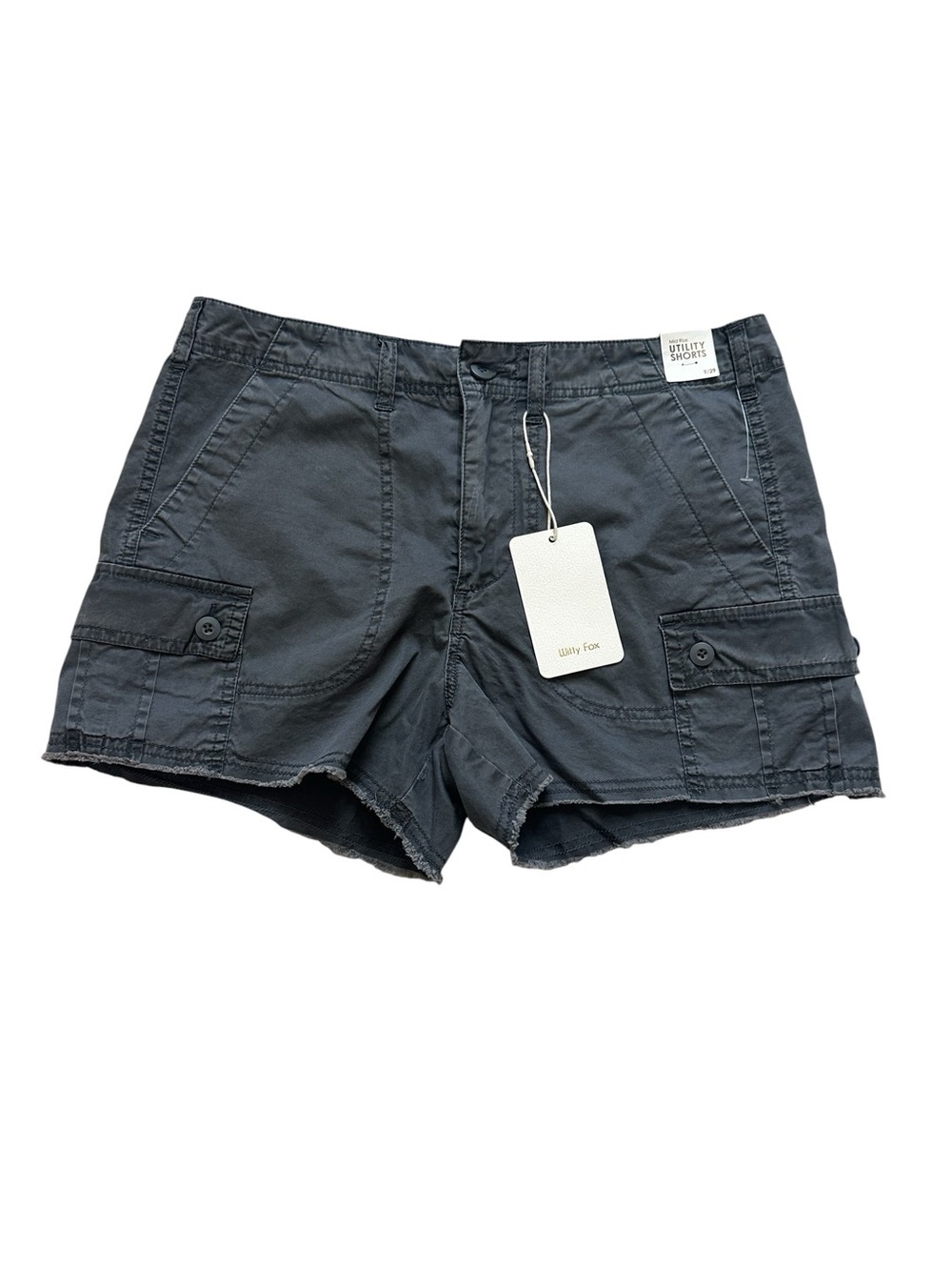 Willy Fox Women's Cargo Shorts in Charcoal